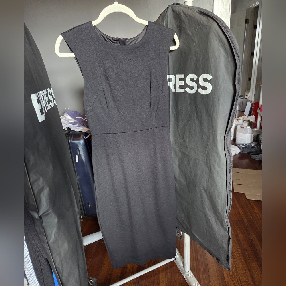 Express Black Midi Dress